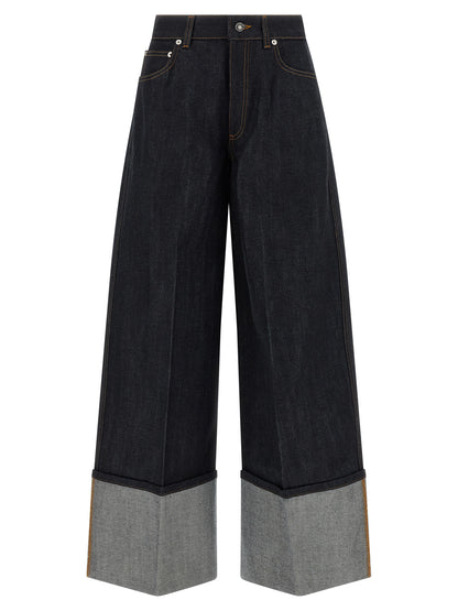 Givenchy Blaue Baumwoll-Jeans mit ausgestelltem Bein