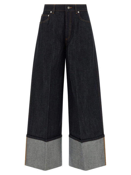 Givenchy Blaue Baumwoll-Jeans mit ausgestelltem Bein