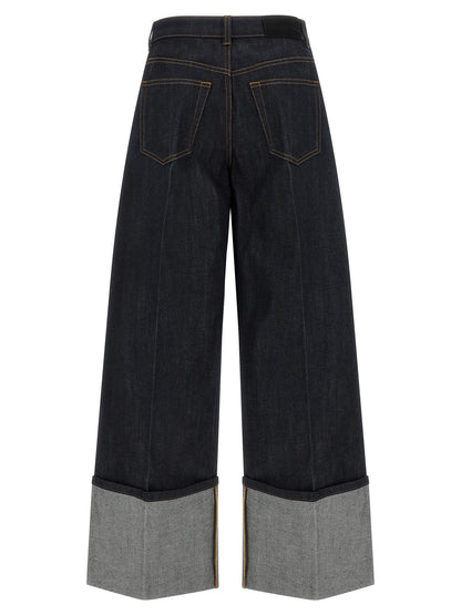 Givenchy Blaue Baumwoll-Jeans mit ausgestelltem Bein