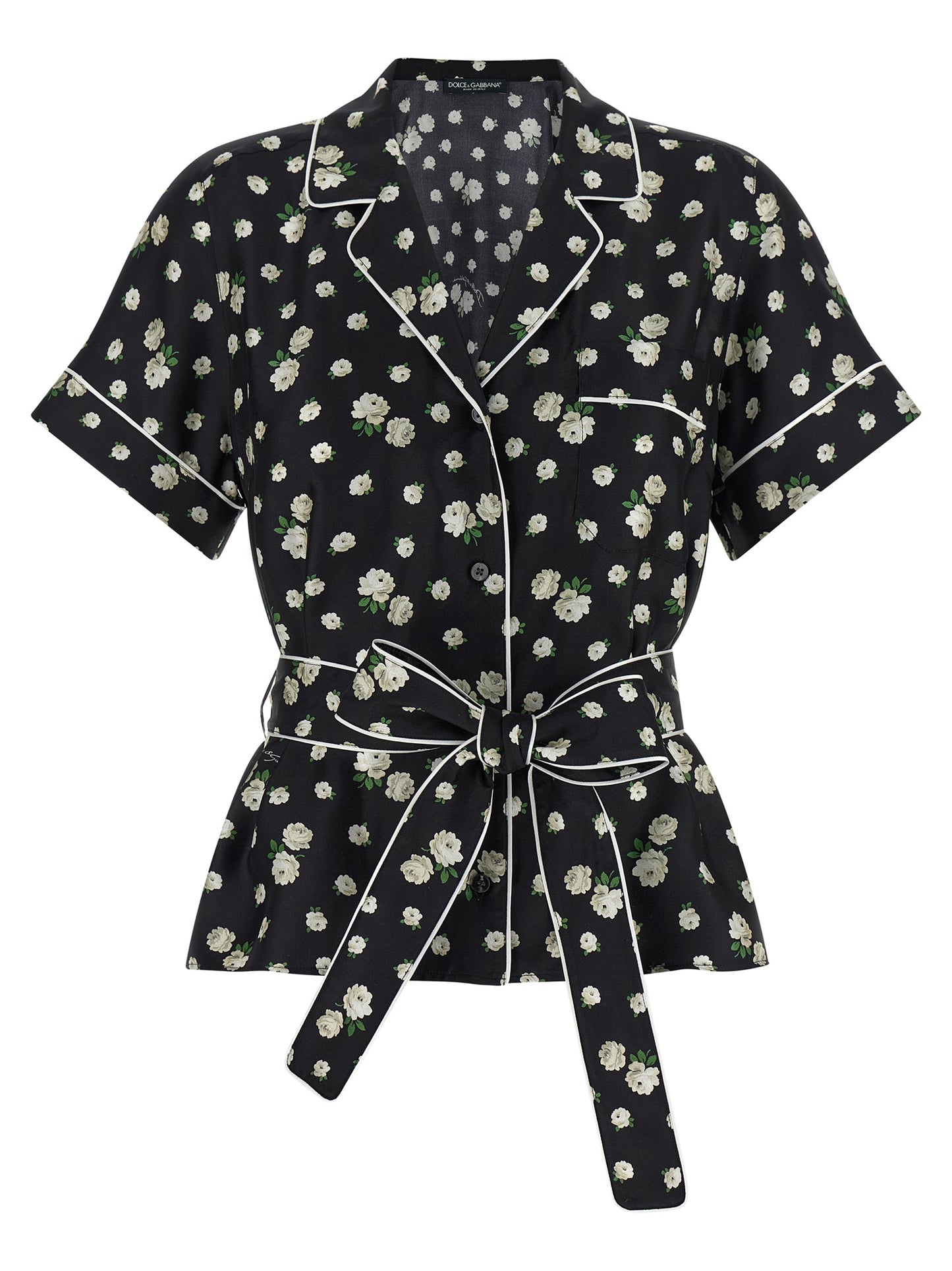 Dolce & Gabbana Schwarze Seidenbluse