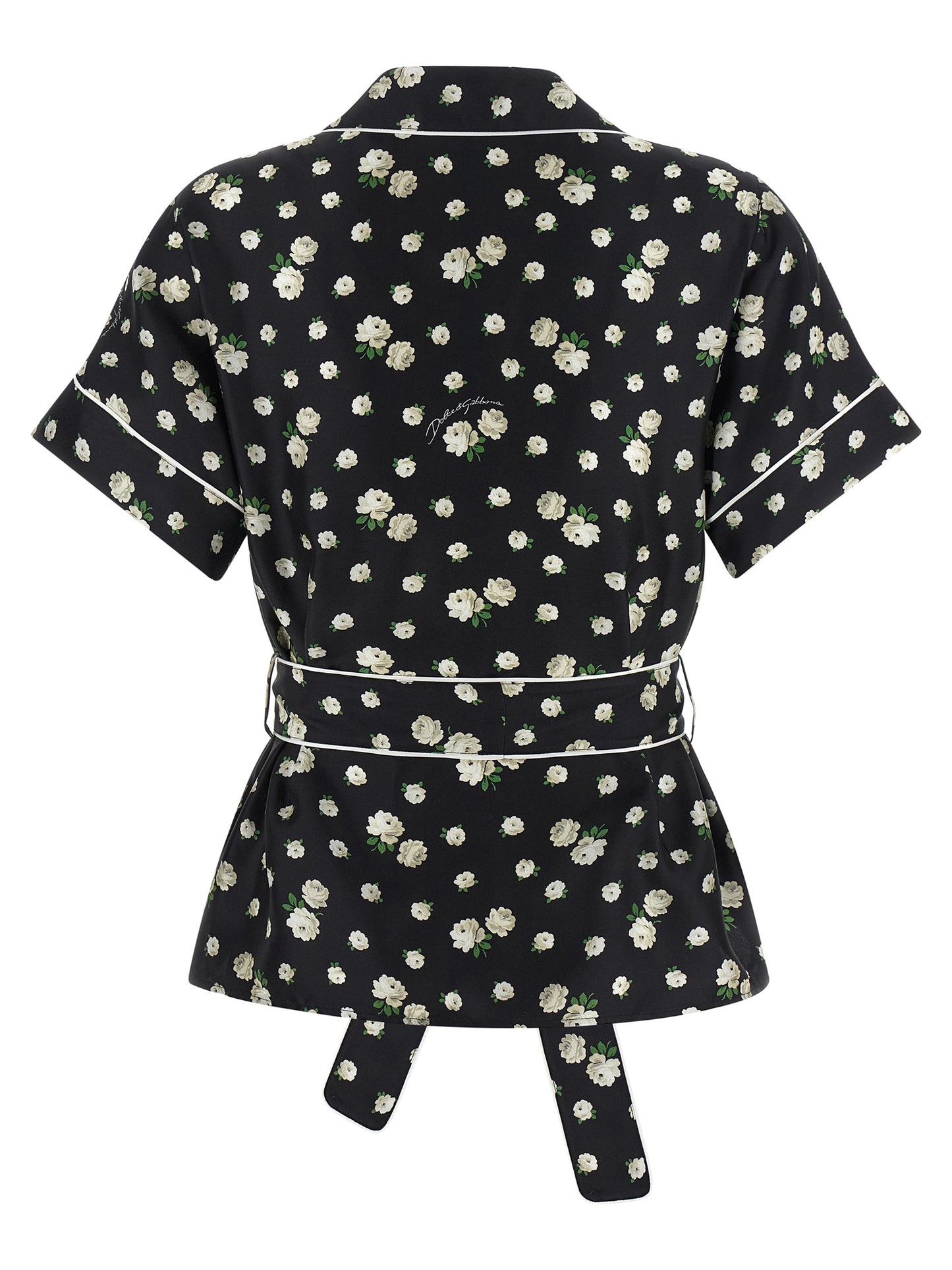 Dolce & Gabbana Schwarze Seidenbluse