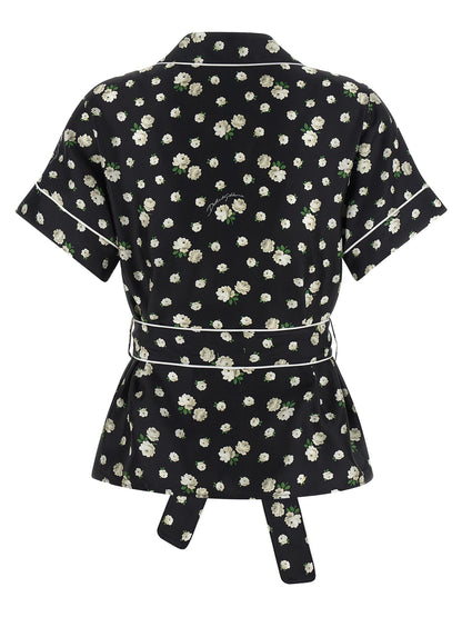Dolce & Gabbana Schwarze Seidenbluse
