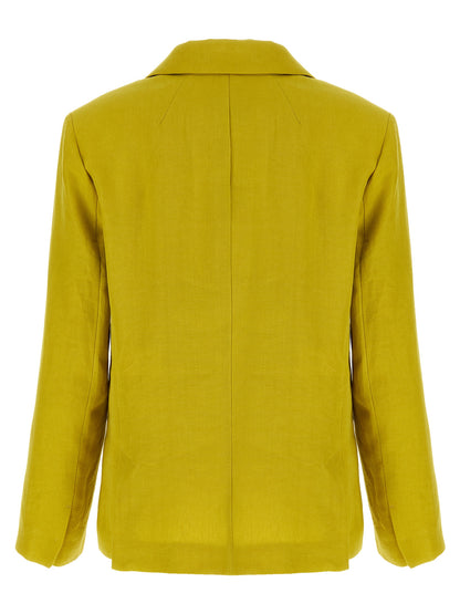 'S Max Mara Zweifarbiger Leinenblazer