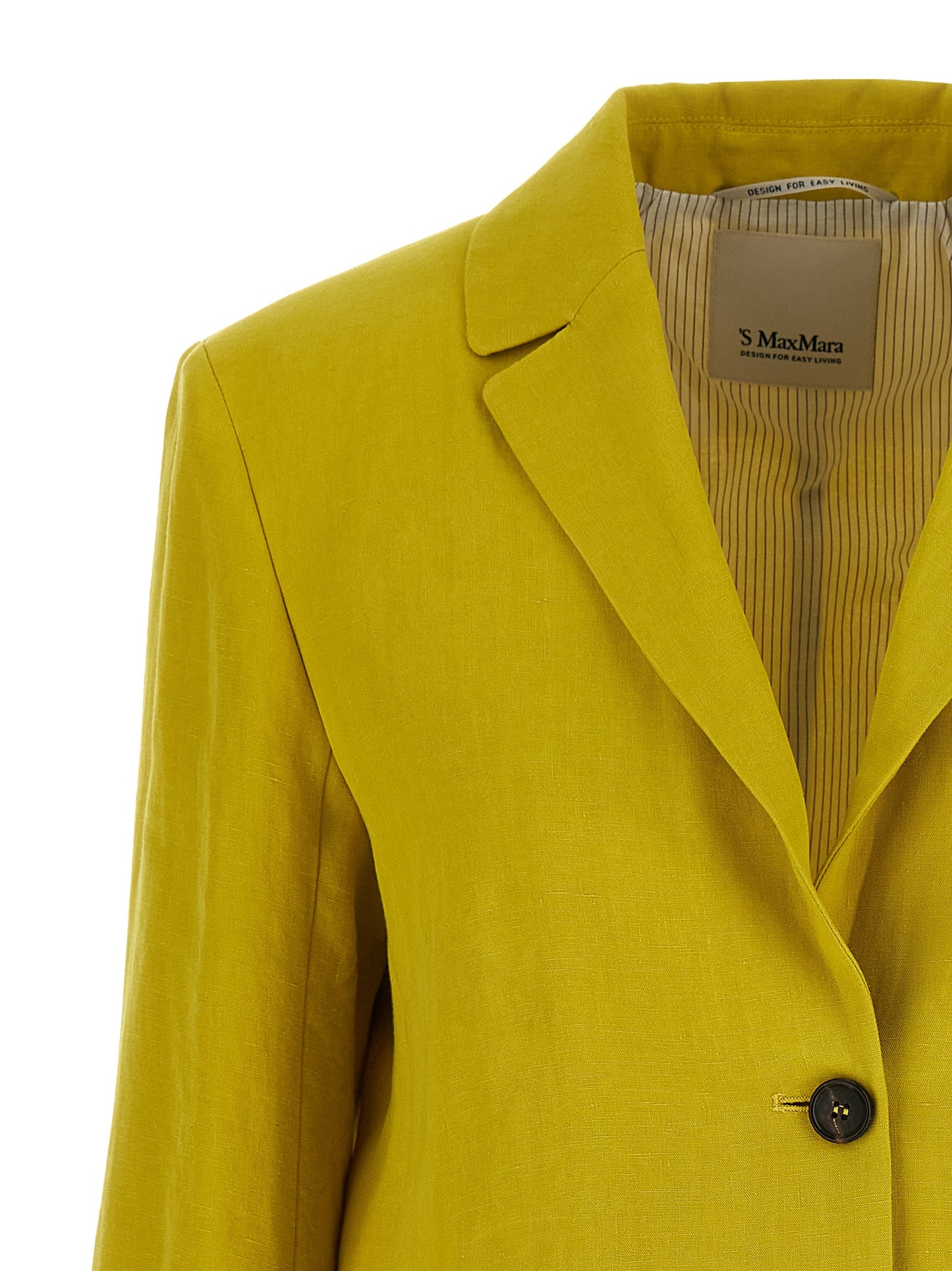 'S Max Mara Zweifarbiger Leinenblazer
