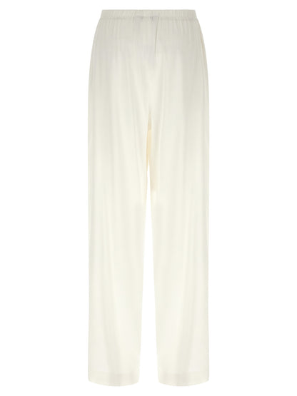 Max Mara Weiße Leinen-Freizeithose