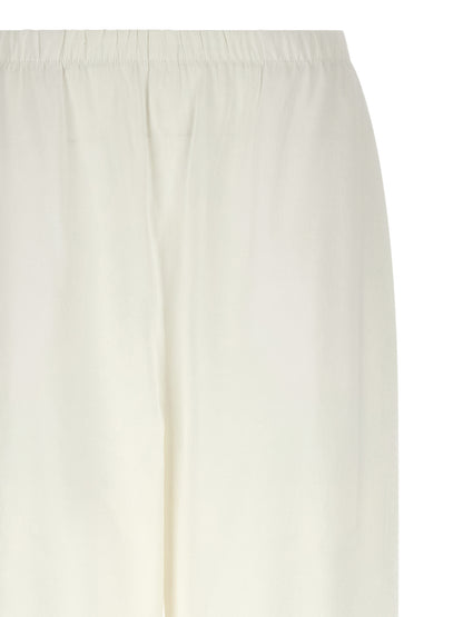 Max Mara Weiße Leinen-Freizeithose