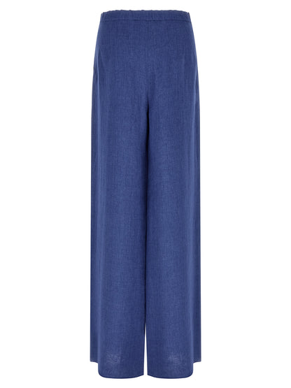 Max Mara Blaue Leinenhose