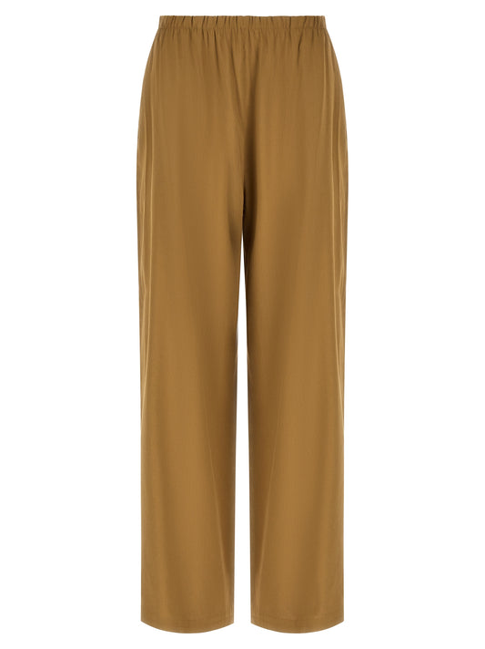 Max Mara Beige Leinen Freizeithose