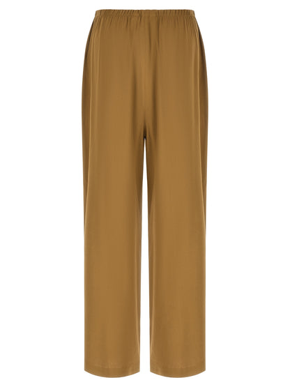 Max Mara Beige Leinen Freizeithose