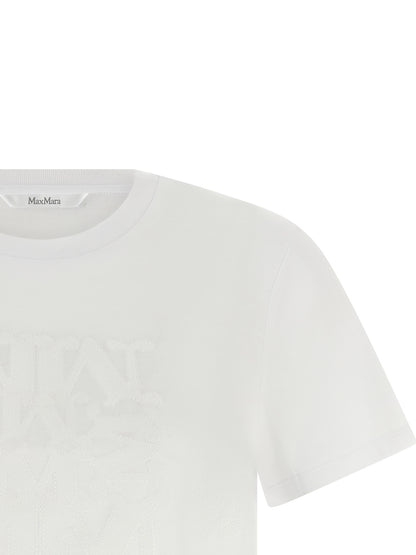 Max Mara Weißes Baumwoll-T-Shirt