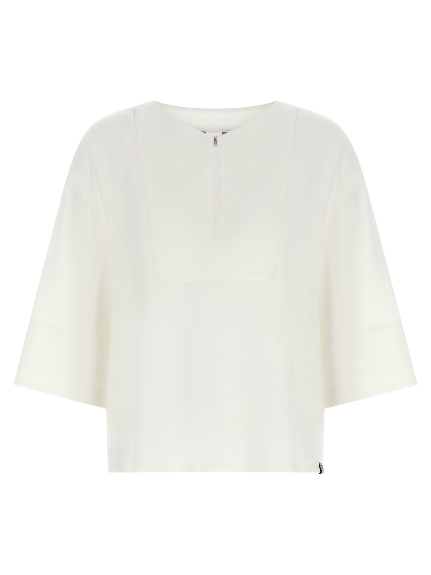 Max Mara Weiße Leinenbluse