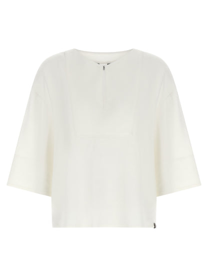 Max Mara Weiße Leinenbluse