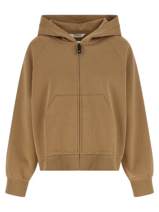 'S Max Mara Beige Baumwoll-Kapuzenpullover