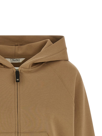 'S Max Mara Beige Baumwoll-Kapuzenpullover