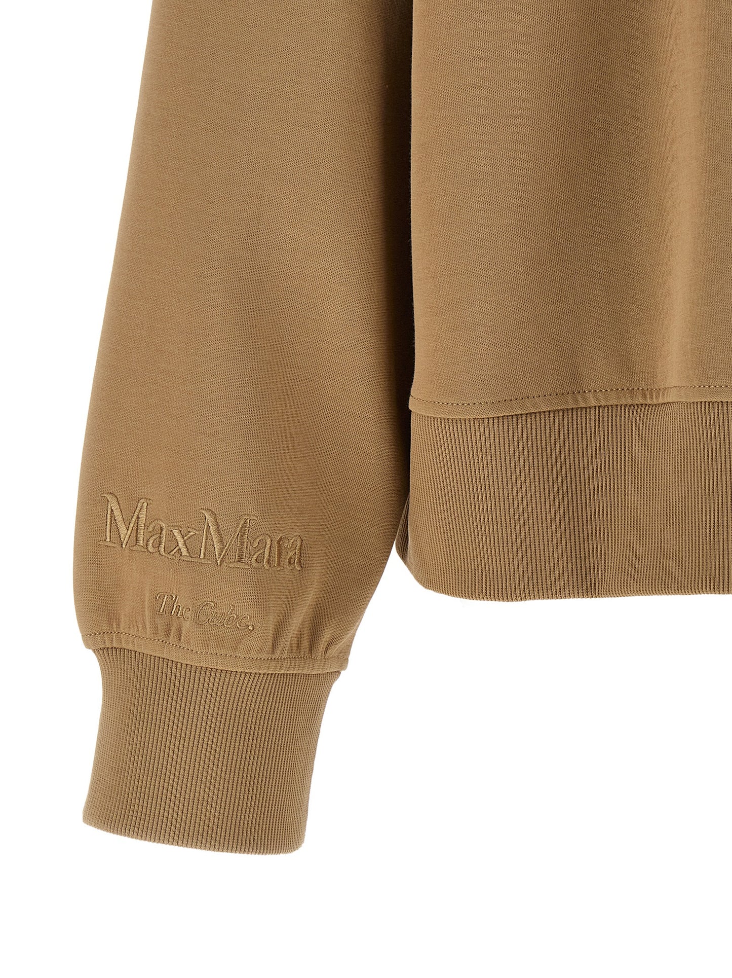 'S Max Mara Beige Baumwoll-Kapuzenpullover