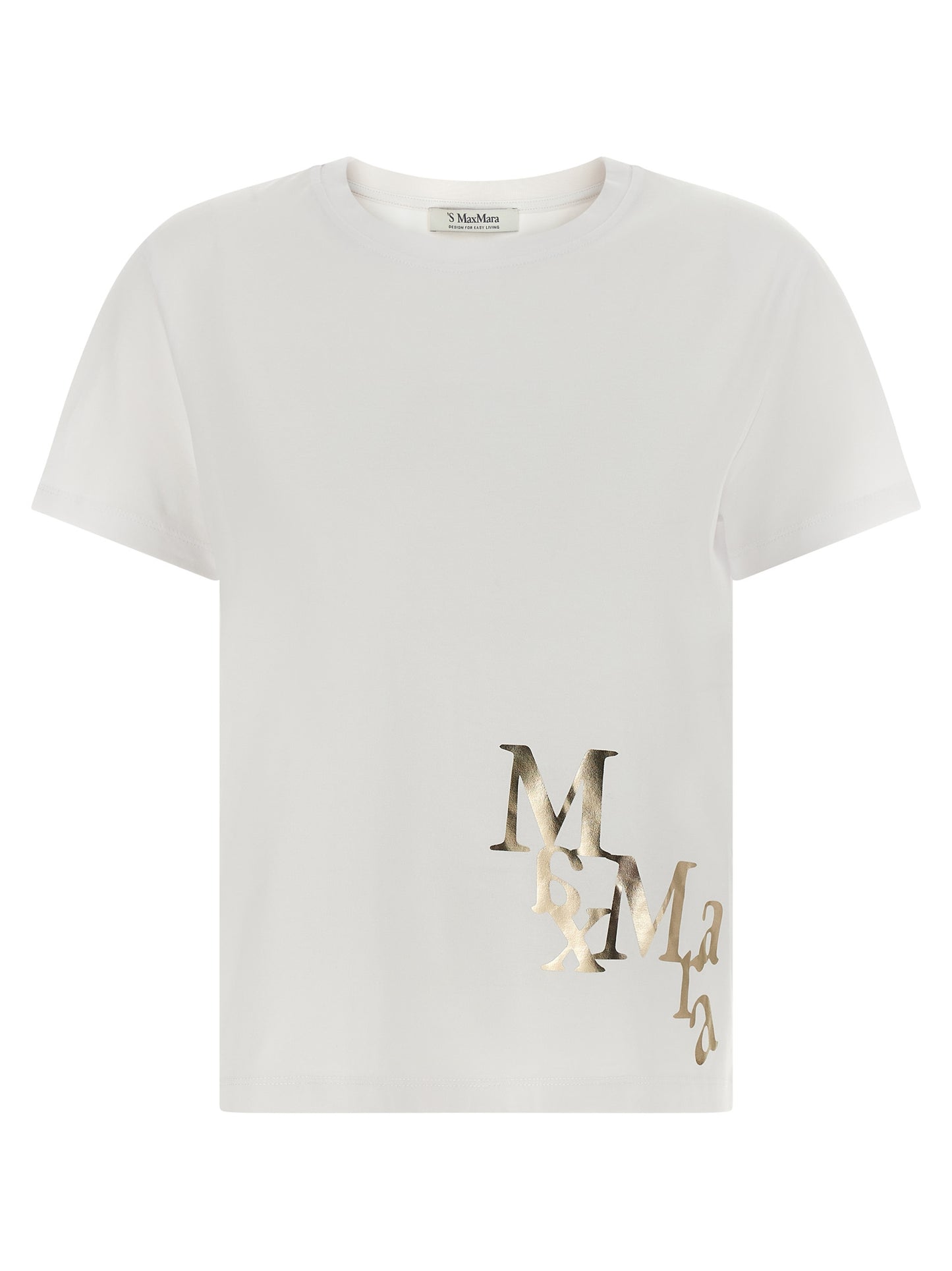'S Max Mara Goldenes Baumwoll-T-Shirt
