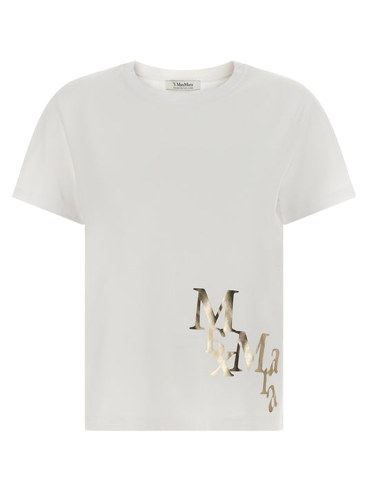 'S Max Mara Goldenes Baumwoll-T-Shirt