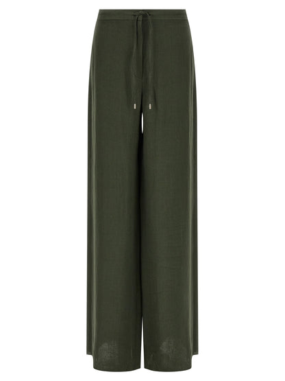 Max Mara Zweifarbige Leinen-Freizeithose