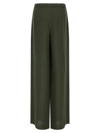 Max Mara Zweifarbige Leinen-Freizeithose