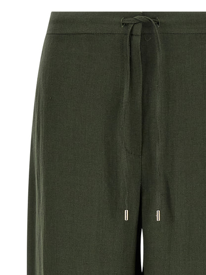 Max Mara Zweifarbige Leinen-Freizeithose