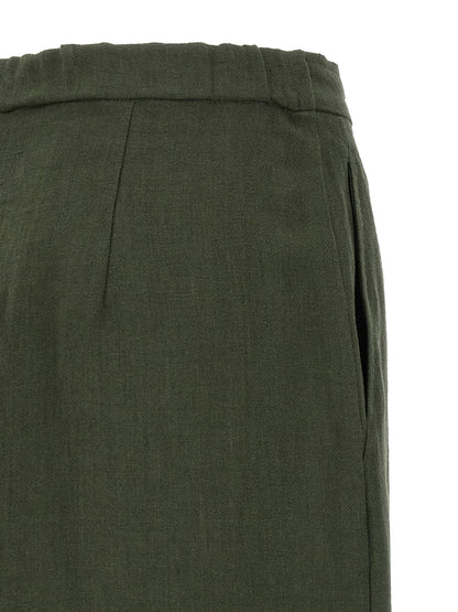 Max Mara Zweifarbige Leinen-Freizeithose