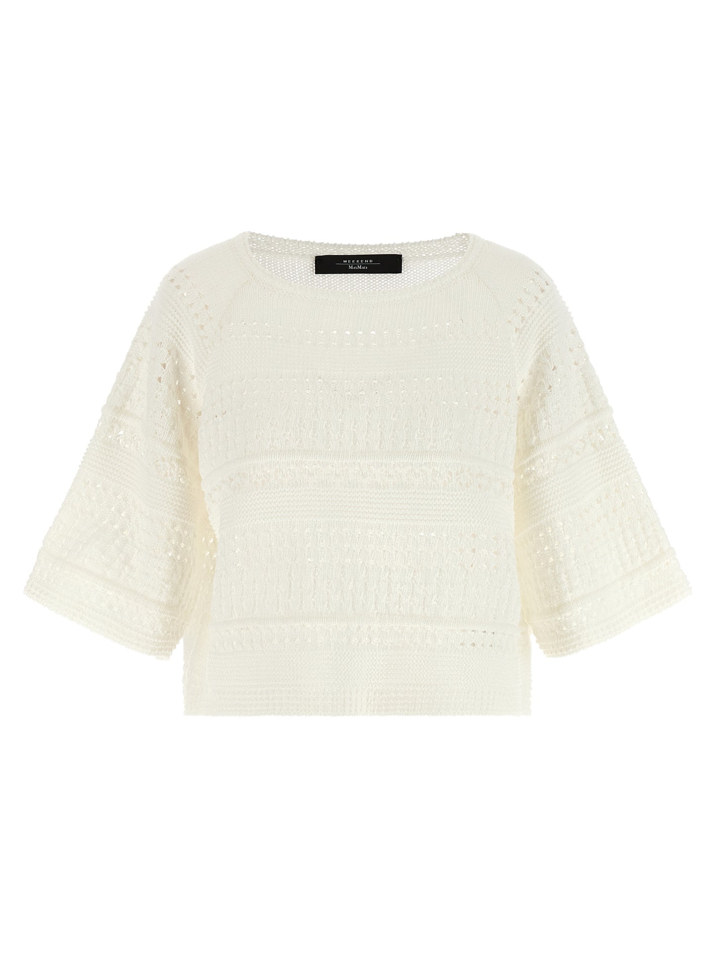 Max Mara Weißer Strickcardigan aus Baumwolle