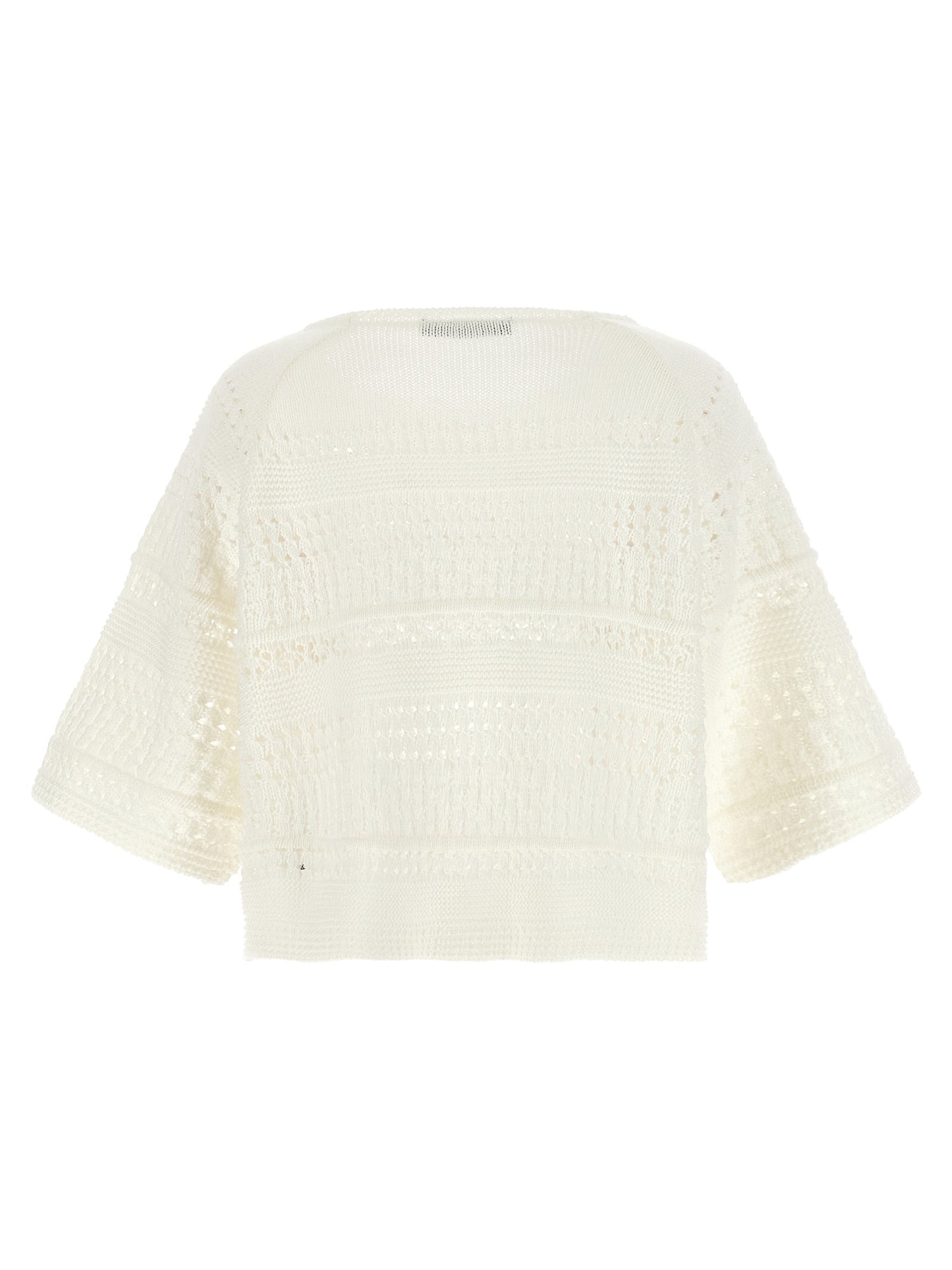 Max Mara Weißer Strickcardigan aus Baumwolle