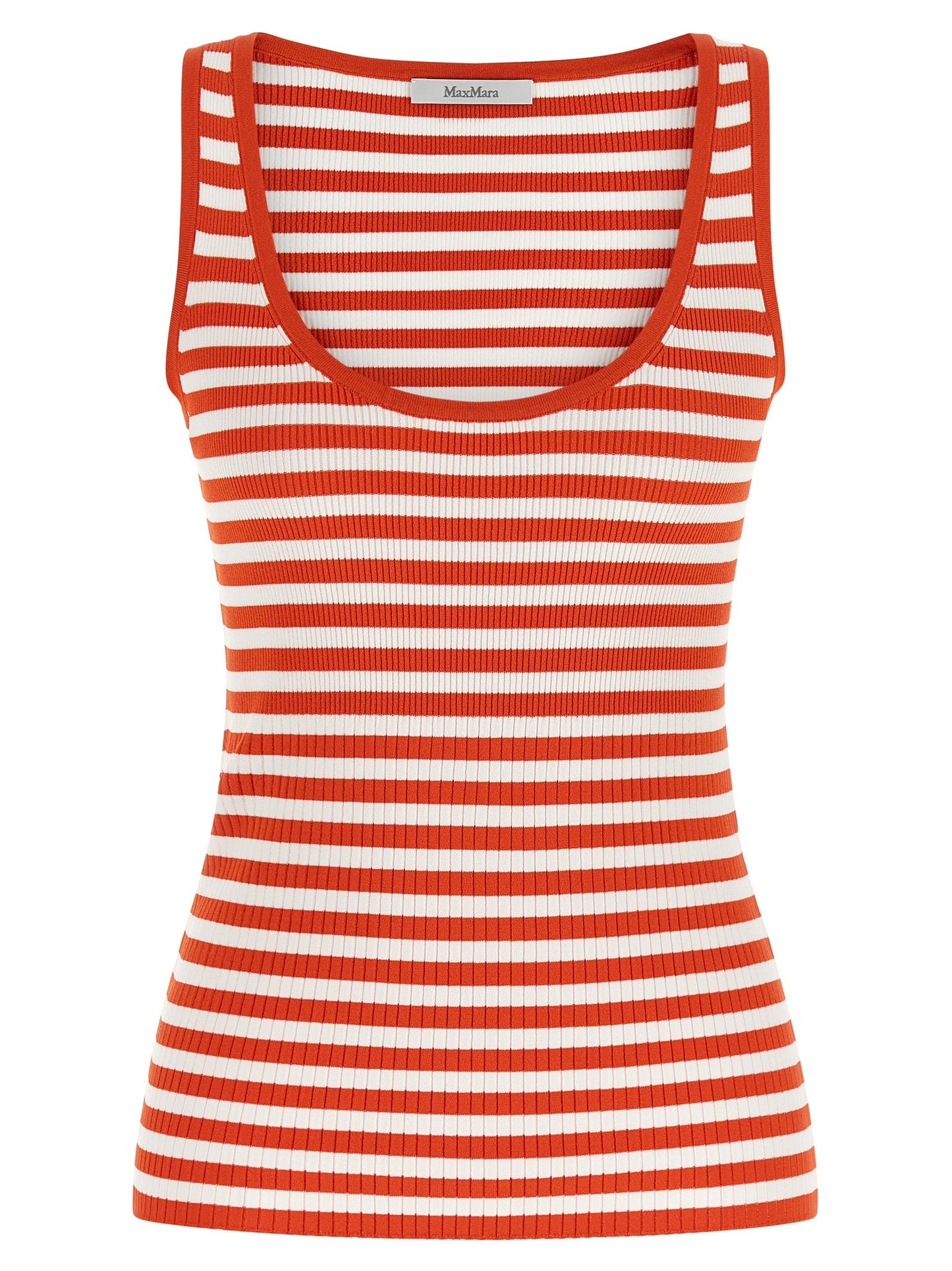 Max Mara Ärmelloses T-Shirt aus Viskose in Multicolor