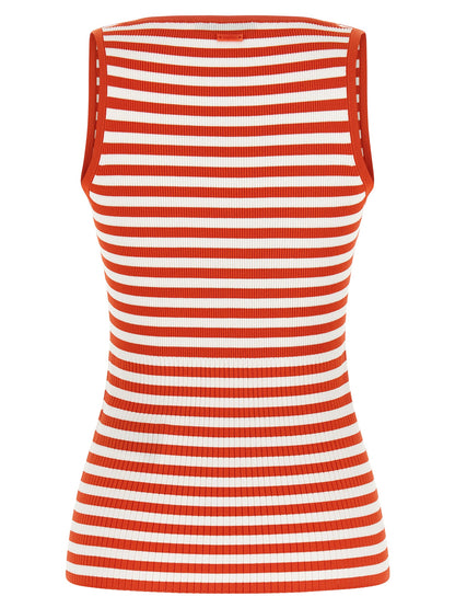 Max Mara Ärmelloses T-Shirt aus Viskose in Multicolor