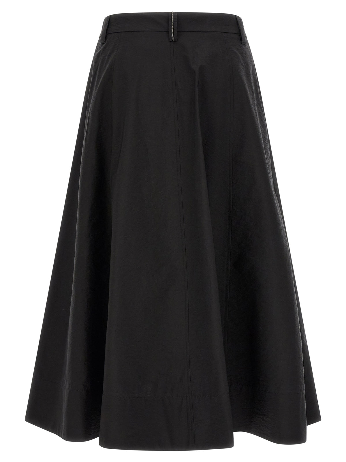 Brunello Cucinelli Blackr Cotton-MidiSkirt