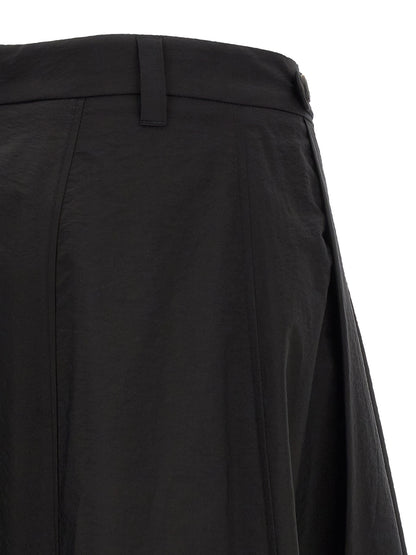 Brunello Cucinelli Blackr Cotton-MidiSkirt