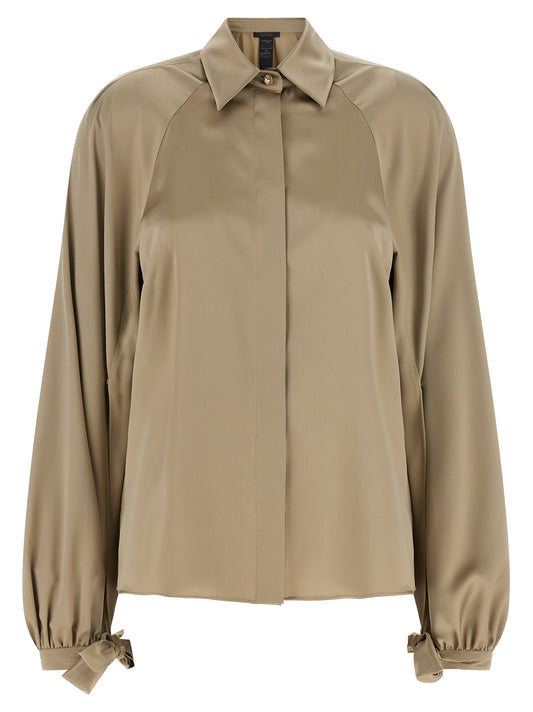 Max Mara Beige Seidenbluse