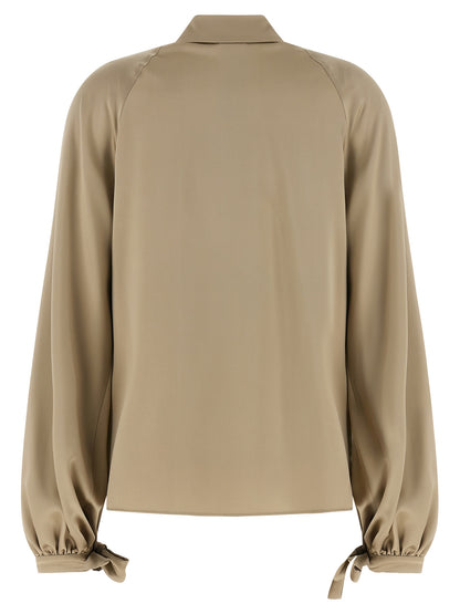 Max Mara Beige Seidenbluse