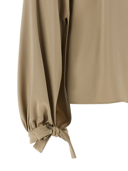 Max Mara Beige Seidenbluse
