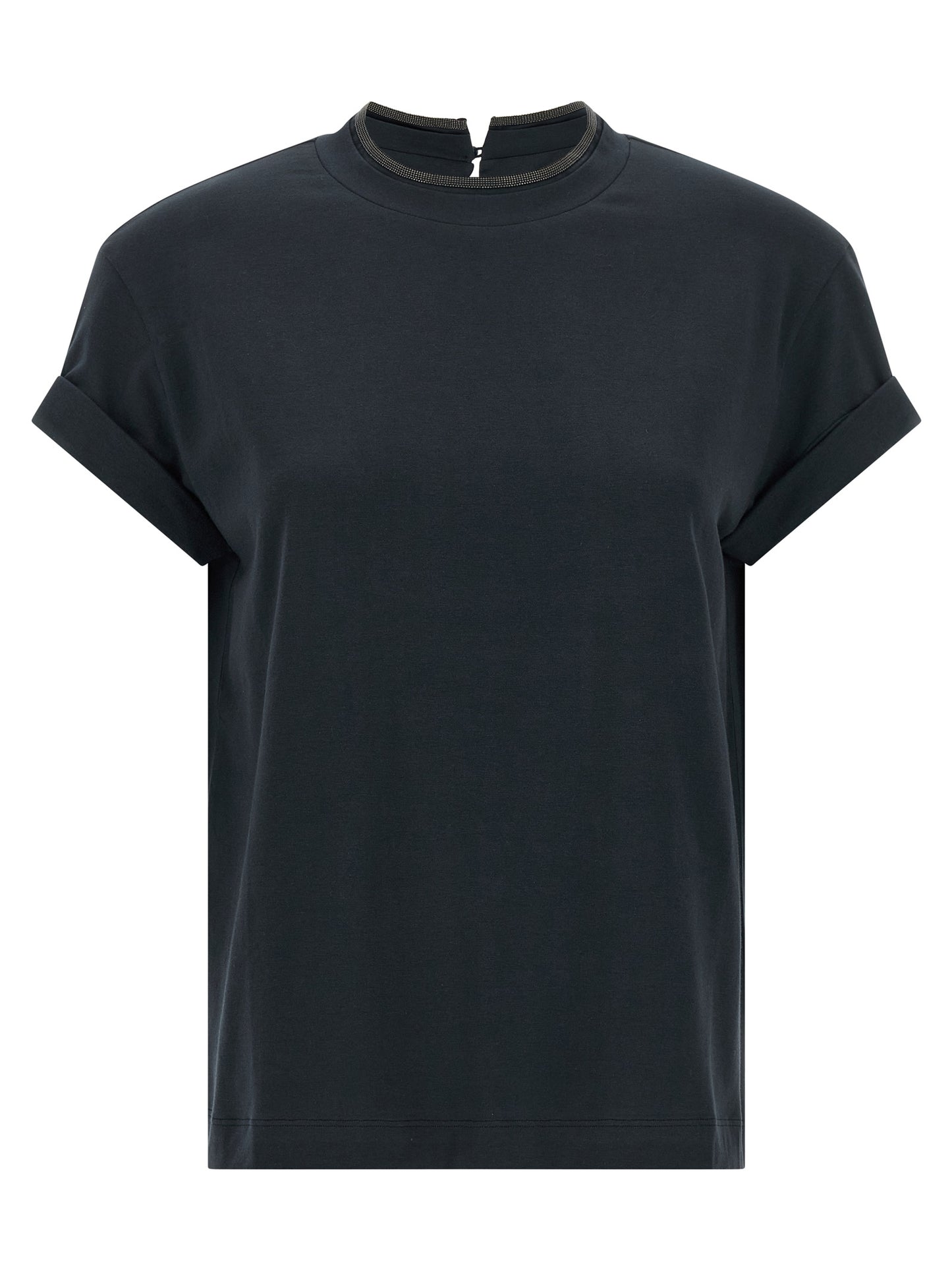 Brunello Cucinelli Blaues Baumwoll-T-Shirt