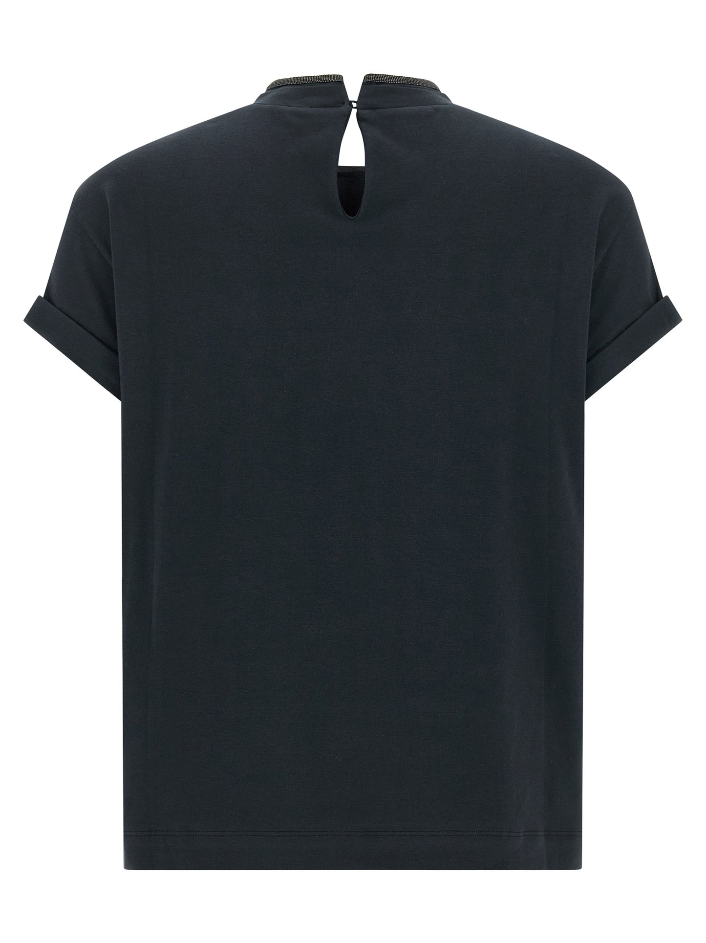 Brunello Cucinelli Blaues Baumwoll-T-Shirt