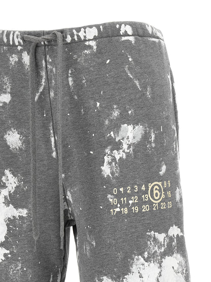 MM6 Maison Margiela Graue Baumwoll-Jogginghose (Sporthose)