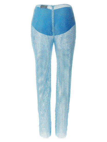 Giuseppe Di Morabito Blaue Freizeithose aus Polyamid