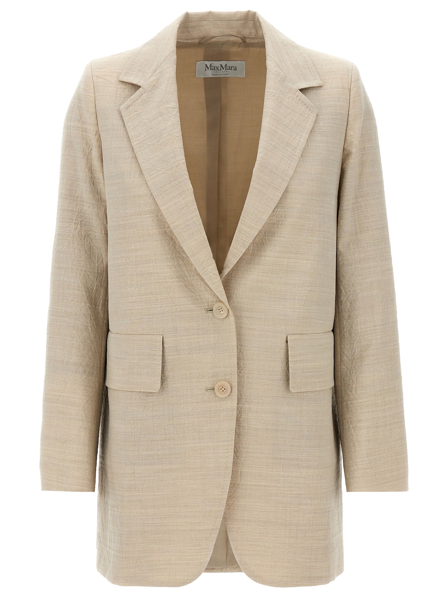 Max Mara Mantel aus reiner Schurwolle in Beige
