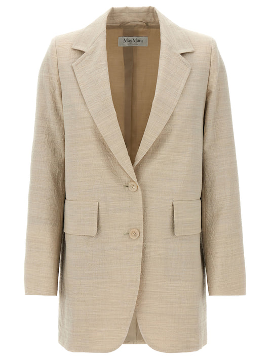 Max Mara Mantel aus reiner Schurwolle in Beige