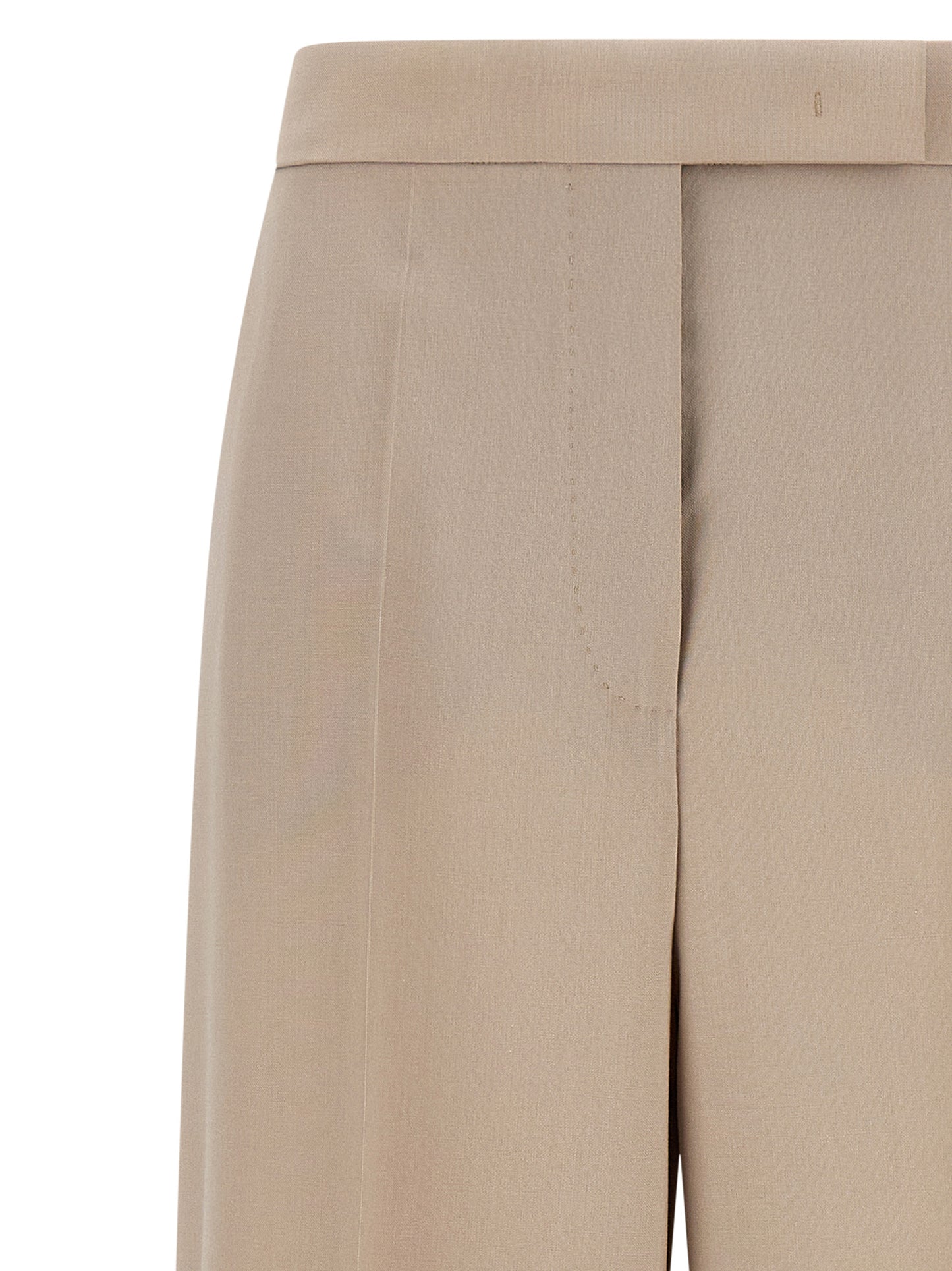 Max Mara Beige Virgin Wool Anzughose