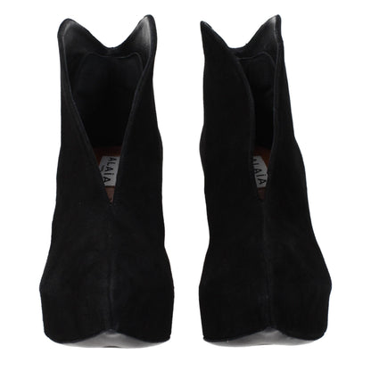 Alaïa Schwarze Leder-Stiefeletten