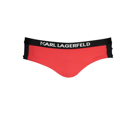 Karl Lagerfeld Rote Elastan-Badebekleidung