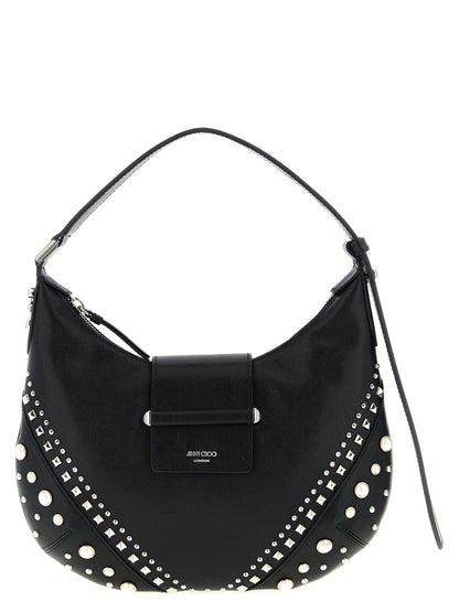 Jimmy Choo Weiße Lammleder-Umhängetasche