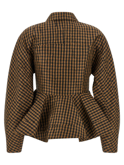 Ganni Braune Bluse aus recyceltem Polyester