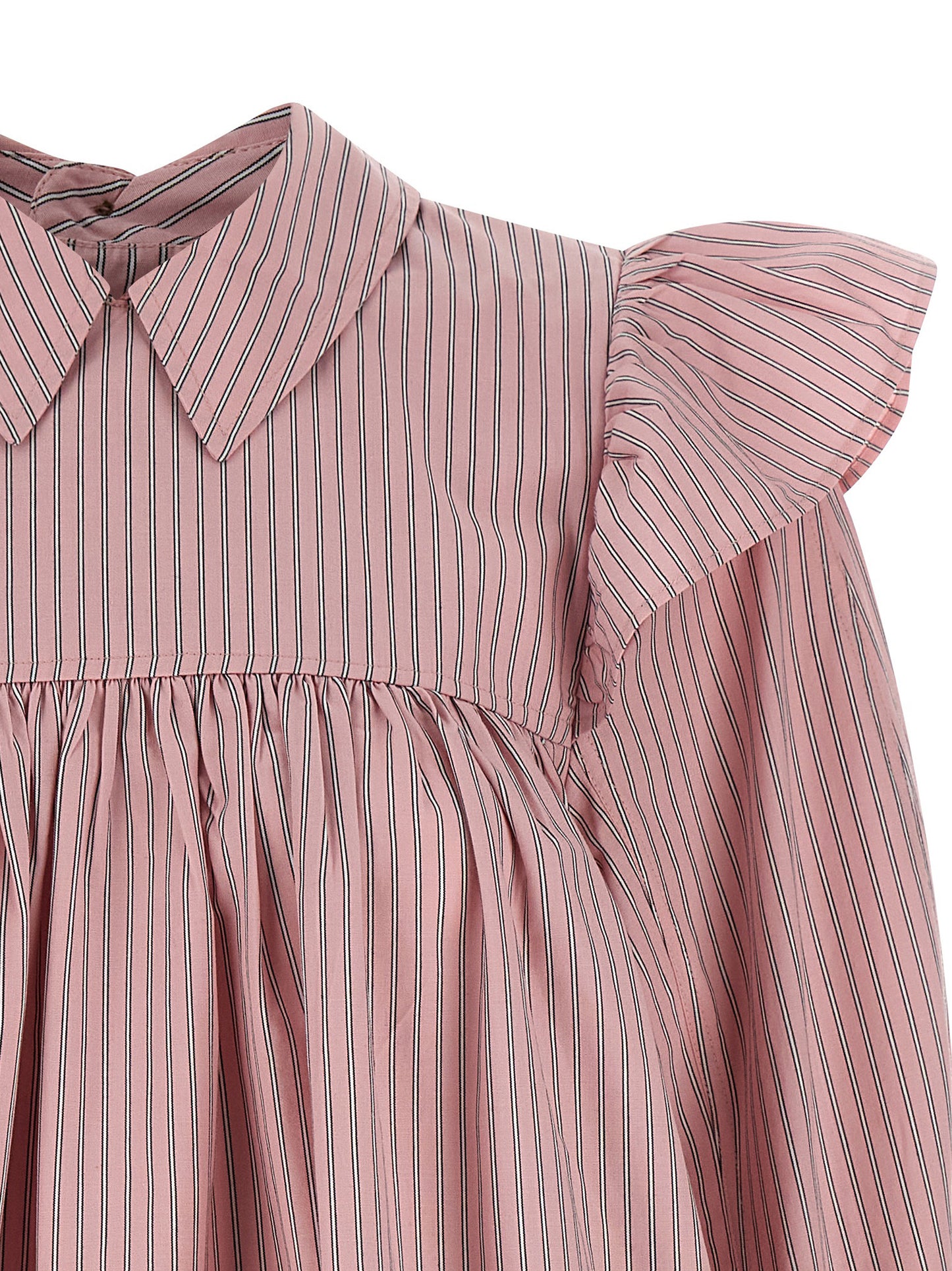 Ganni Kurzes Kleid aus mehrfarbiger Bio-Baumwolle