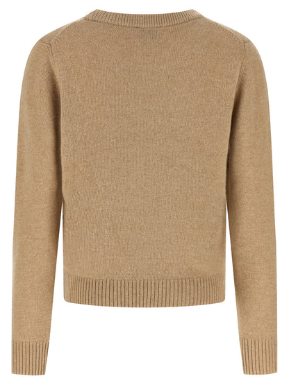 Ganni Beige Wollstrickjacke