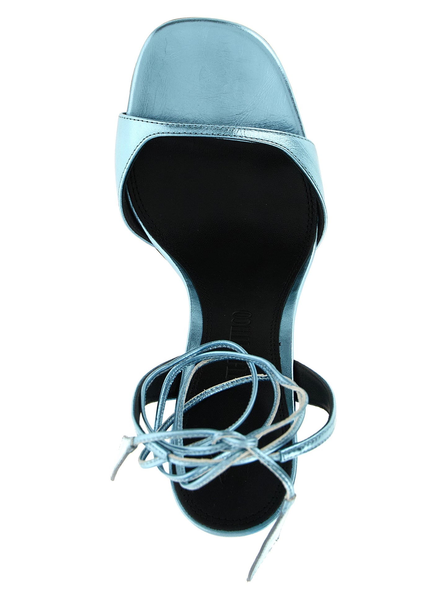 The Attico Sandale mit Stiletto-Absatz aus blauem Kalbsleder