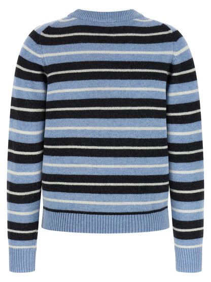 Ganni Blauer Wollcardigan
