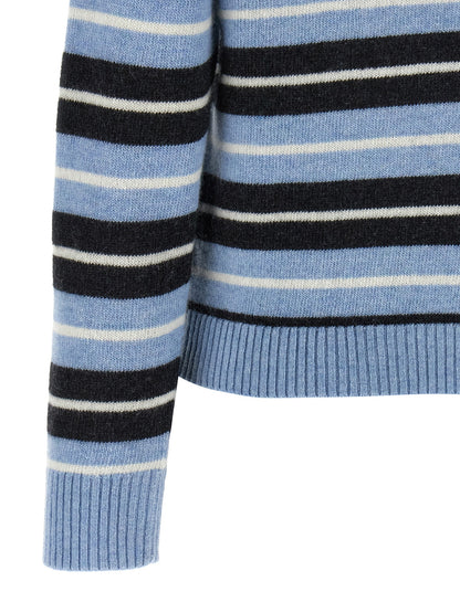 Ganni Blauer Wollcardigan